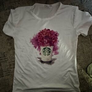 Women’s Starbucks t-shirt size large fits a little small NWOT thin, comfortable